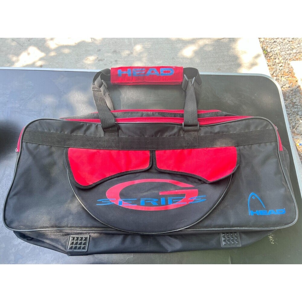 HEAD Series Unisex Duffle Bag – Black/Red Gym and Travel Bag for Men & Women